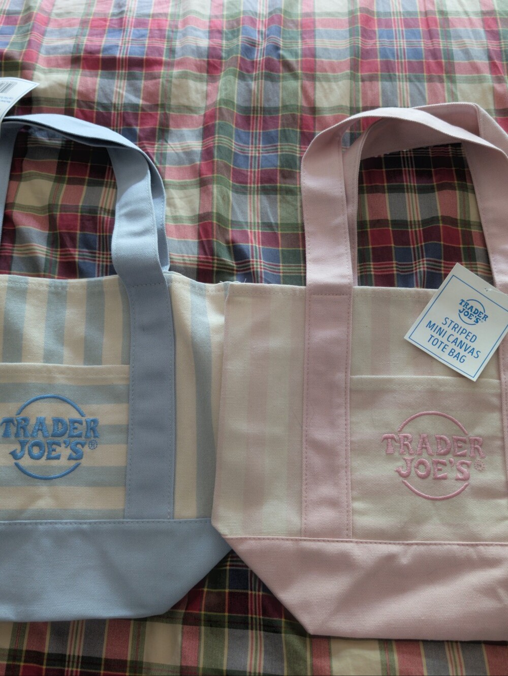 New Trader Joe's Striped Tote Bags